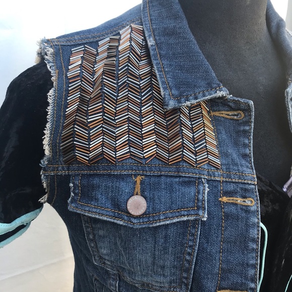Romeo + Juliet Couture beaded jean vest - Picture 3 of 5